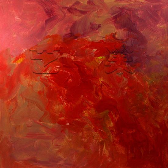 红色抽象 油画 抽象油画 现代抽象油画 装饰画