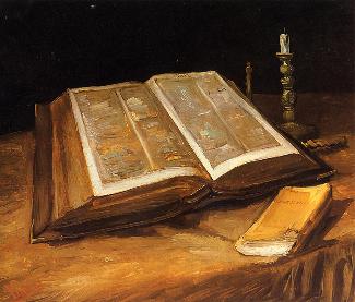 静物：圣经 油画 油画 手绘 手绘油画 装饰画