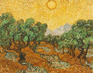 太阳下的橄榄树 油画 欧式油画 欧式风景油画 装饰画