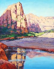 犹他州的锡安国家公园 油画 油画 客厅 山水 装饰画