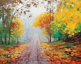 秋季的喜悦 油画 油画 手绘 手绘油画 装饰画
