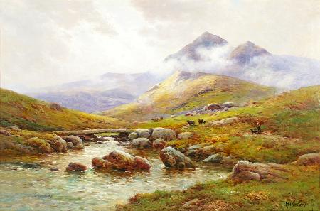斯诺登山 油画 欧式油画 欧式风景油画 装饰画