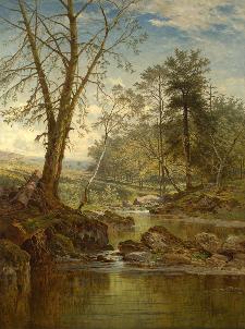达特穆尔阳光明媚的溪流 油画 欧式油画 欧式风景油画 