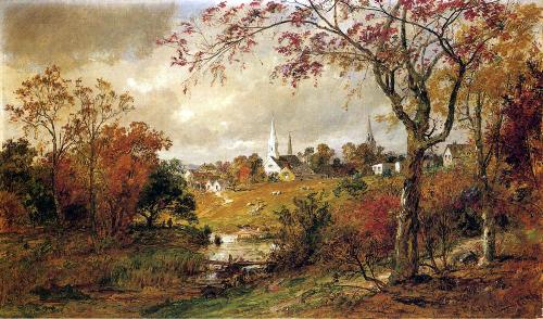 索格蒂斯的秋季景色 油画 欧式油画 手绘油画 欧式 装饰画