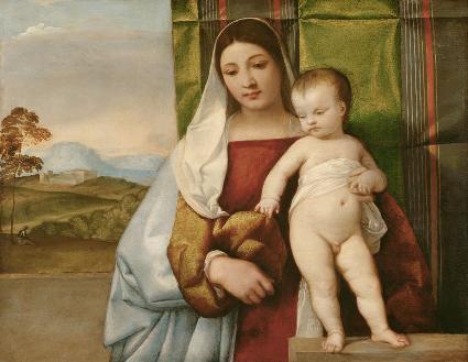 圣母与孩子_油画_欧式油画_手绘油画_欧式_装饰画