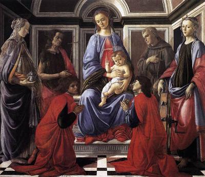 圣母子与六位圣徒_油画_欧式油画_欧式人物油画_装饰画
