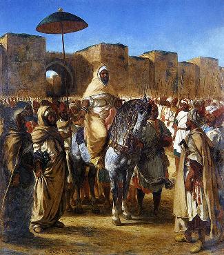 摩洛哥的统治者和随从_油画_欧式油画_手绘油画_欧式_装饰画