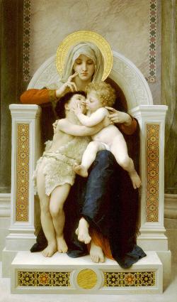 圣母和孩子-油画