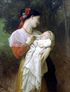 母性的关怀-油画 装饰画