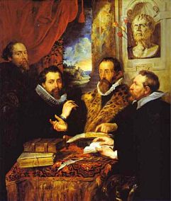 四个哲学家 手绘油画